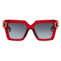 Valentino - V-Uno Occhiale Oversize a Farfalla in Acetato - Rosso - Valentino Eyewear