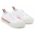 Thom Browne - Sneakers Basse in Tela Bianca - Thom Browne Exclusive Luxury Collection