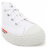 Thom Browne - Sneakers Basse in Tela Bianca - Thom Browne Exclusive Luxury Collection