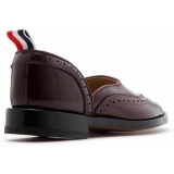 Thom Browne - Brogues Slip-On in Pelle di Vitello Bordeaux - Thom Browne Exclusive Luxury Collection