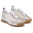 Thom Browne - Med Brown Leather Tech Runner low Top Sneakers - Thom Browne Exclusive Luxury Collection