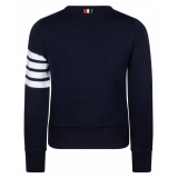 Thom Browne - Felpa Blu Navy - Thom Browne Exclusive Luxury Collection