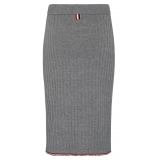 Thom Browne - Gonna a Tubino in Cashmere Grigio Chiaro - Thom Browne Exclusive Luxury Collection