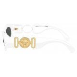 Versace - Occhiale da Sole Cat Eye Medusa Biggie - Bianco Oro - Occhiali da Sole - Versace Eyewear