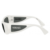 Versace - Lens Logo Sunglasses - White - Sunglasses - Versace Eyewear