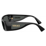 Versace - Lens Logo Sunglasses - Black - Sunglasses - Versace Eyewear