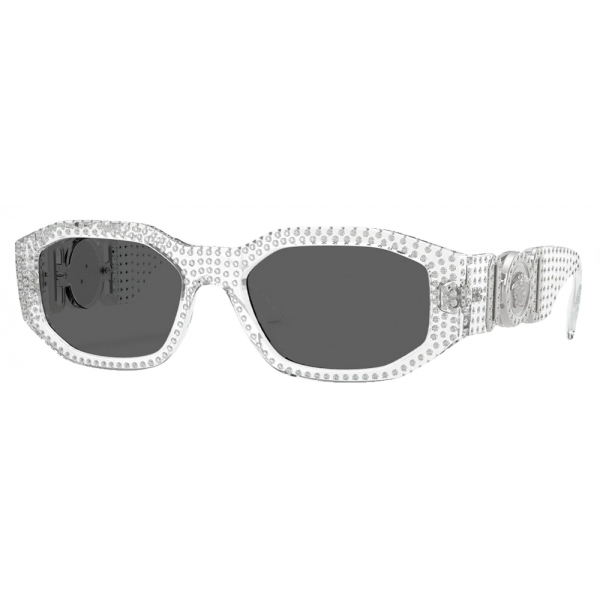 Versace - Occhiale da Sole Medusa Biggie con Cristalli - Trasparente - Occhiali da Sole - Versace Eyewear