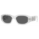 Versace - Occhiale da Sole Medusa Biggie con Cristalli - Trasparente - Occhiali da Sole - Versace Eyewear