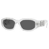 Versace - Crystal Medusa Biggie Sunglasses - Transparent - Sunglasses - Versace Eyewear