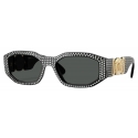 Versace - Occhiale da Sole Medusa Biggie con Cristalli - Nero Oro - Occhiali da Sole - Versace Eyewear