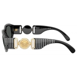 Versace - Occhiale da Sole Medusa Biggie con Cristalli - Nero Oro - Occhiali da Sole - Versace Eyewear