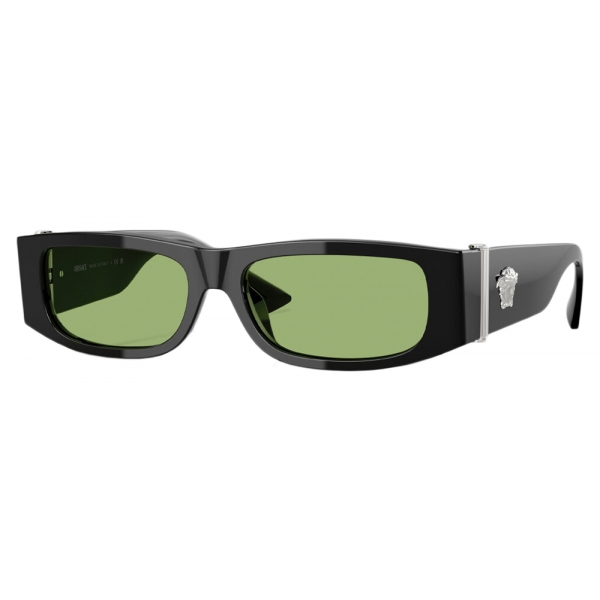 Versace - Occhiale da Sole Rettangolari Medusa Glam - Verde Nero - Occhiali da Sole - Versace Eyewear