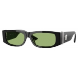 Versace - Occhiale da Sole Rettangolari Medusa Glam - Verde Nero - Occhiali da Sole - Versace Eyewear