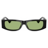 Versace - Occhiale da Sole Rettangolari Medusa Glam - Verde Nero - Occhiali da Sole - Versace Eyewear