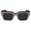 Off-White - Virgil Sunglasses - Black with Crystals - Luxury - Off-White Eyewear