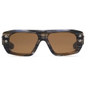 DITA - Hypher-1183 - Cosmic Pollution Brushed White Gold Brown - DTS466 - Sunglasses - DITA Eyewear