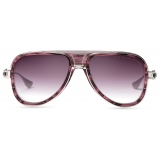 DITA - Grand-Decade - Deep Purple Swirl Silver - DTS460 - Sunglasses - DITA Eyewear