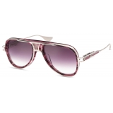 DITA - Grand-Decade - Deep Purple Swirl Silver - DTS460 - Sunglasses - DITA Eyewear