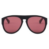 Moschino - Sunglasses with Red Lenses - Black Red - Moschino Eyewear