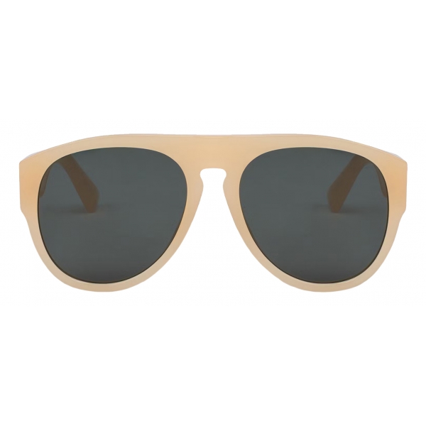 Moschino - Sunglasses with Green Lenses - Beige - Moschino Eyewear