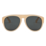 Moschino - Sunglasses with Green Lenses - Beige - Moschino Eyewear