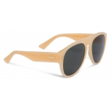 Moschino - Sunglasses with Green Lenses - Beige - Moschino Eyewear