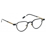 Portrait Eyewear - Sioux Black Gold - Optical Glasses - Handmade in Italy - Exclusive Luxury