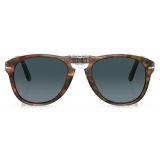 Persol - 714SM - Steve McQueen - Caffè / Celeste Sfumato Blu Scuro - Occhiali da Sole - Persol Eyewear