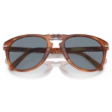 Persol - 714SM - Steve McQueen - Terra di Siena / Celeste Sfumato Blu Scuro - Occhiali da Sole - Persol Eyewear