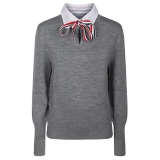 Thom Browne - Light Grey Pullover Combo Shirt - Thom Browne Exclusive Luxury Collection