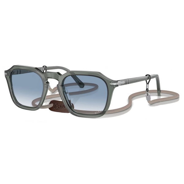 Persol - PO3292S - Exclusive - Verde Trasparente / Blu Sfumato - Occhiali da Sole - Persol Eyewear