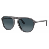 Persol - PO3302S - Transparent Grey / Gradient Blue Polar - Sunglasses - Persol Eyewear