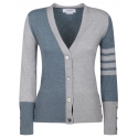 Thom Browne - Cardigan Grigio Pallido - Thom Browne Exclusive Luxury Collection