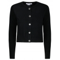 Thom Browne - Black Cashmere Crew Neck Cardigan - Thom Browne Exclusive Luxury Collection