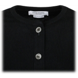 Thom Browne - Black Cashmere Crew Neck Cardigan - Thom Browne Exclusive Luxury Collection