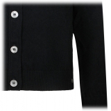 Thom Browne - Black Cashmere Crew Neck Cardigan - Thom Browne Exclusive Luxury Collection