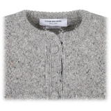 Thom Browne - Cardigan a Maniche Corte Grigio Chiaro - Thom Browne Exclusive Luxury Collection