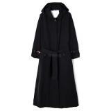 Thom Browne - Black Carcoat in Poly Twill - Thom Browne Exclusive Luxury Collection