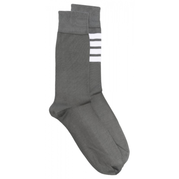 Thom Browne - 4-Bar Mid Calf Socks - Thom Browne Exclusive Luxury Collection