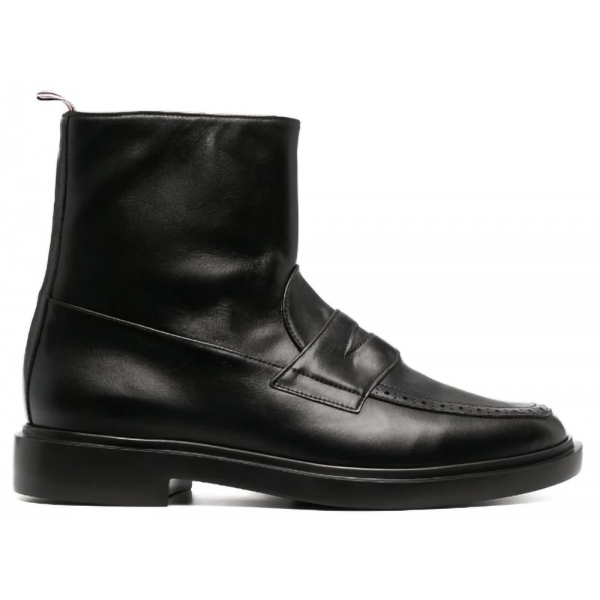 Thom Browne - Black Penny Loafer Ankle Boot - Thom Browne Exclusive Luxury Collection