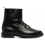 Thom Browne - Black Penny Loafer Ankle Boot - Thom Browne Exclusive Luxury Collection