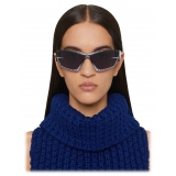 Givenchy - Occhiali da Sole Giv Cut Unisex in Metallo con Cristalli - Blu - Occhiali da Sole - Givenchy Eyewear