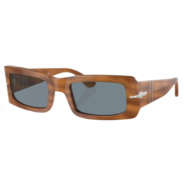 Persol - Francis - Striato Marrone / Azzurro - Occhiali da Sole - Persol Eyewear