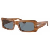 Persol - Francis - Striped Brown / Light Blue - Sunglasses - Persol Eyewear