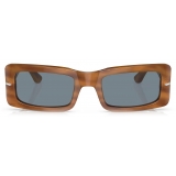 Persol - Francis - Striato Marrone / Azzurro - Occhiali da Sole - Persol Eyewear