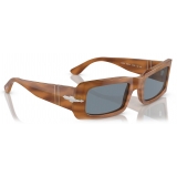 Persol - Francis - Striato Marrone / Azzurro - Occhiali da Sole - Persol Eyewear