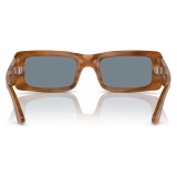 Persol - Francis - Striato Marrone / Azzurro - Occhiali da Sole - Persol Eyewear