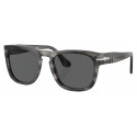 Persol - Elio - Striped Grey / Dark Grey - Sunglasses - Persol Eyewear