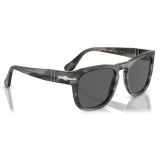 Persol - Elio - Striped Grey / Dark Grey - Sunglasses - Persol Eyewear