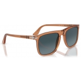 Persol - PO3336S - Marrone Trasparente / Blu Sfumato - Occhiali da Sole - Persol Eyewear